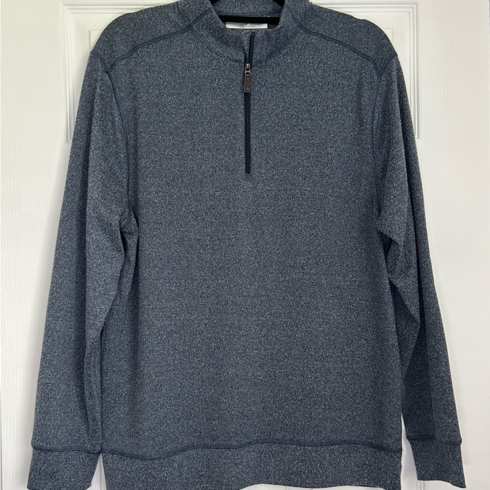 Greg Norman Collection Dark Gray Zip-Up Sweater